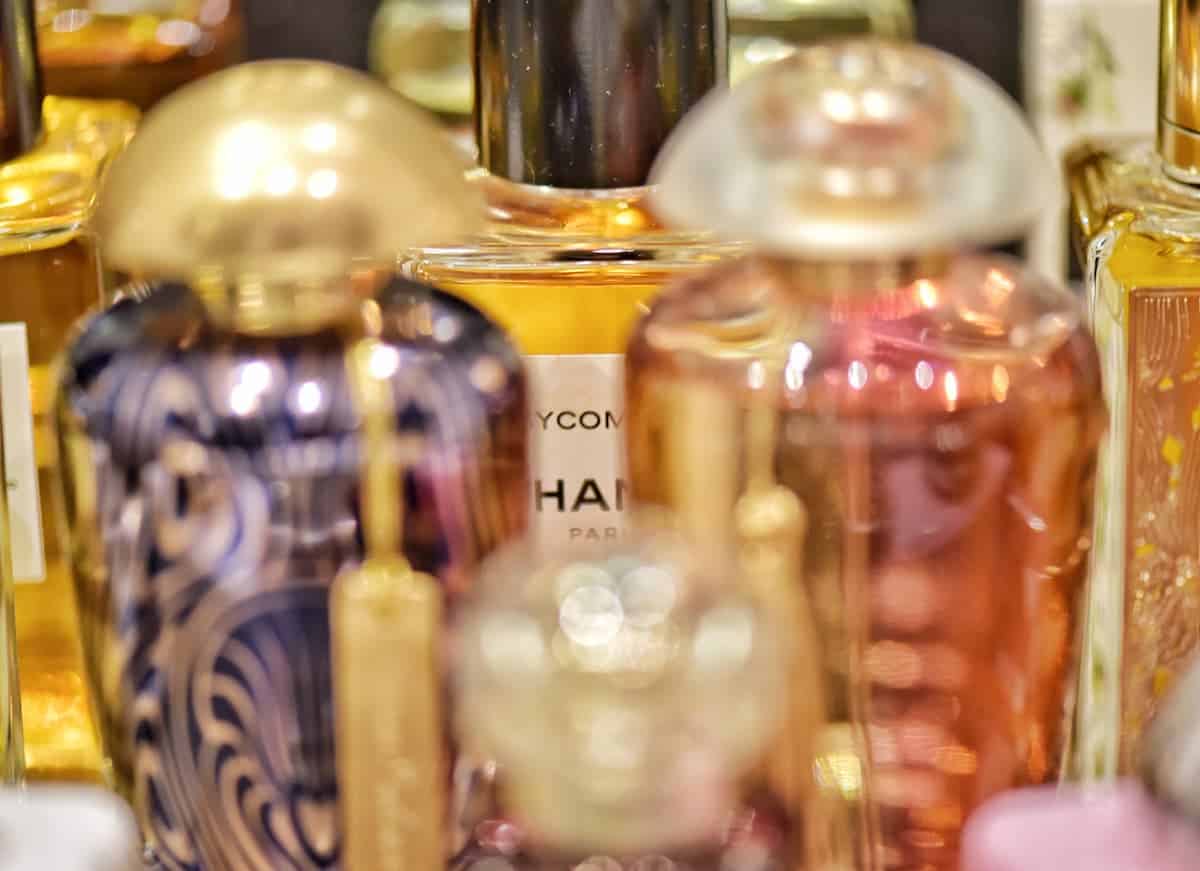 bottles of perfumes